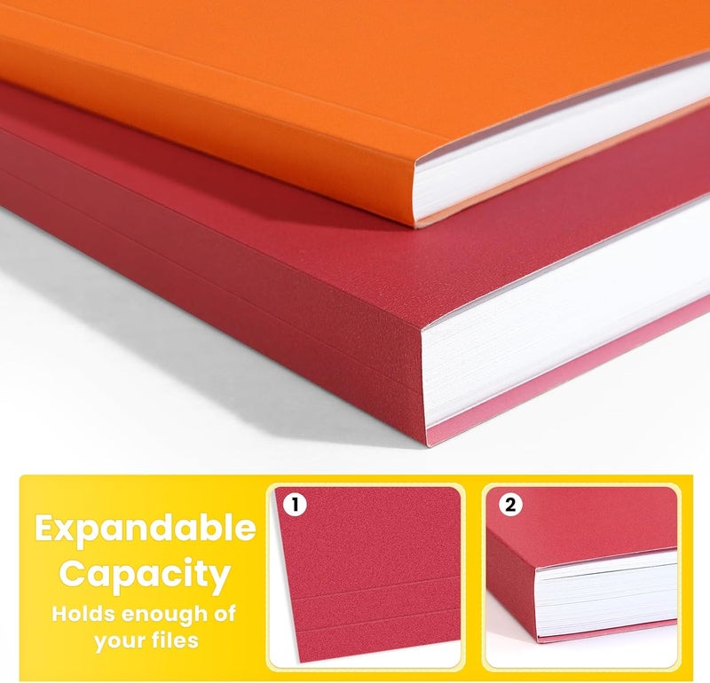 SUNEE File Folders, 120 Pack Manilla Folders 8.5 x 11, Colored File Folders Home Office School Supplies for Documents Files Paper, 6 Assorted Colors - Image 5